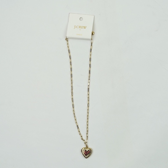 New JCREW Heart Locket Necklace in Gold $39 BN249 - Picture 3 of 3